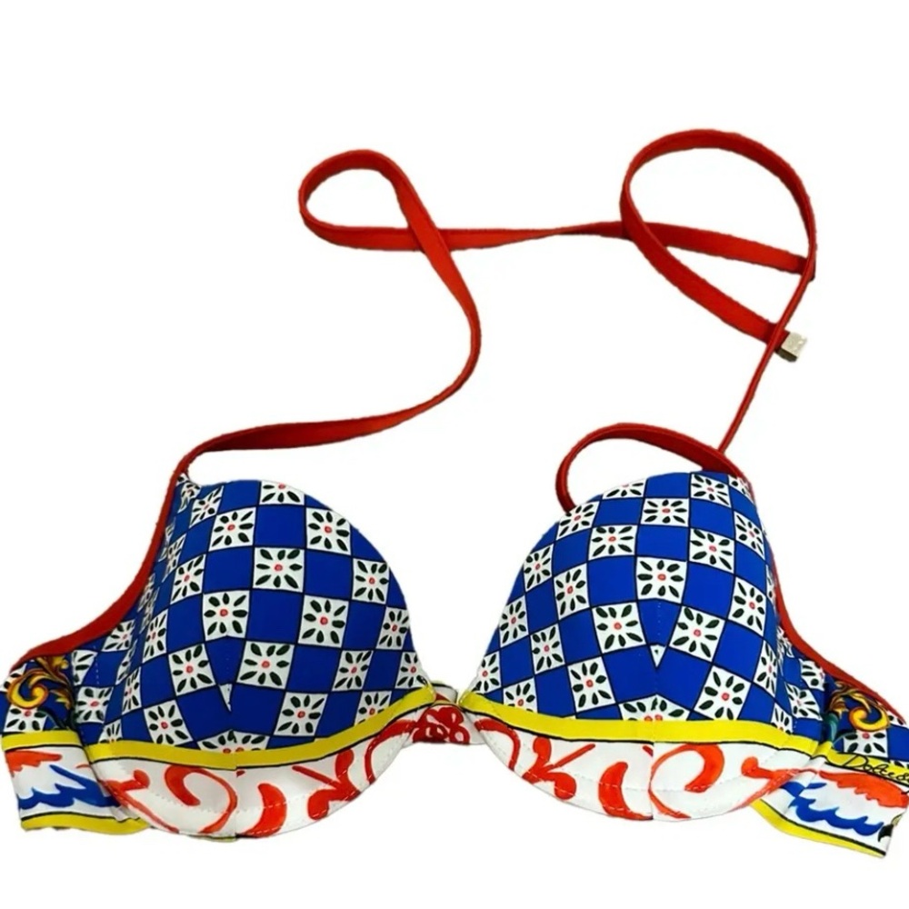 Rare Find!  Dolce & Gabbana Capretto Bikini Top